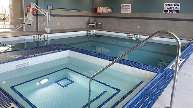 Pool and Spa at the Holiday Inn Express in Collingwood, Ontario